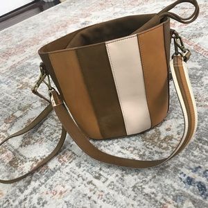 Madewell Tricolor leather Bucket Bag